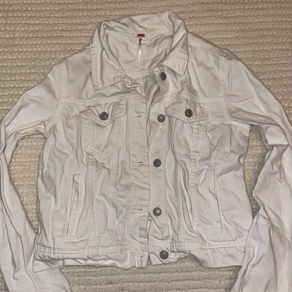 Free People White Jean Jacket - Picture 3 of 7